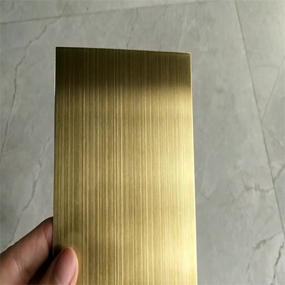 EN Ss304 রঙিন স্টেইনলেস স্টীল শীট ধাতু hairline শেষ 0.8mm ঠান্ডা ঘূর্ণিত 1000 * 2000mm